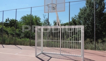 PORTERIAS FUTBOL ANTIVANDALICAS CON CANASTA DE BASQUET